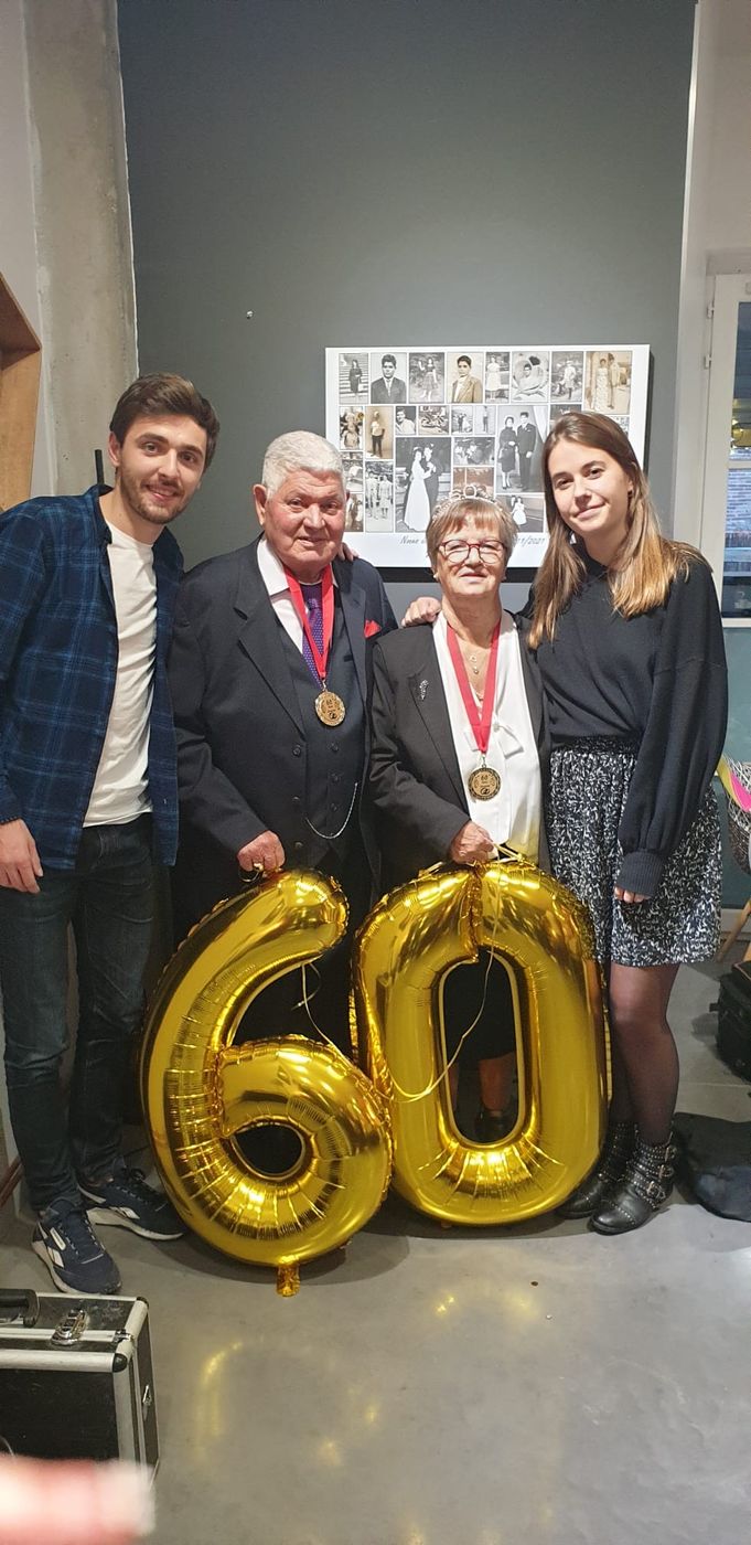 Fête des 60 ans de mariage des grands-parents