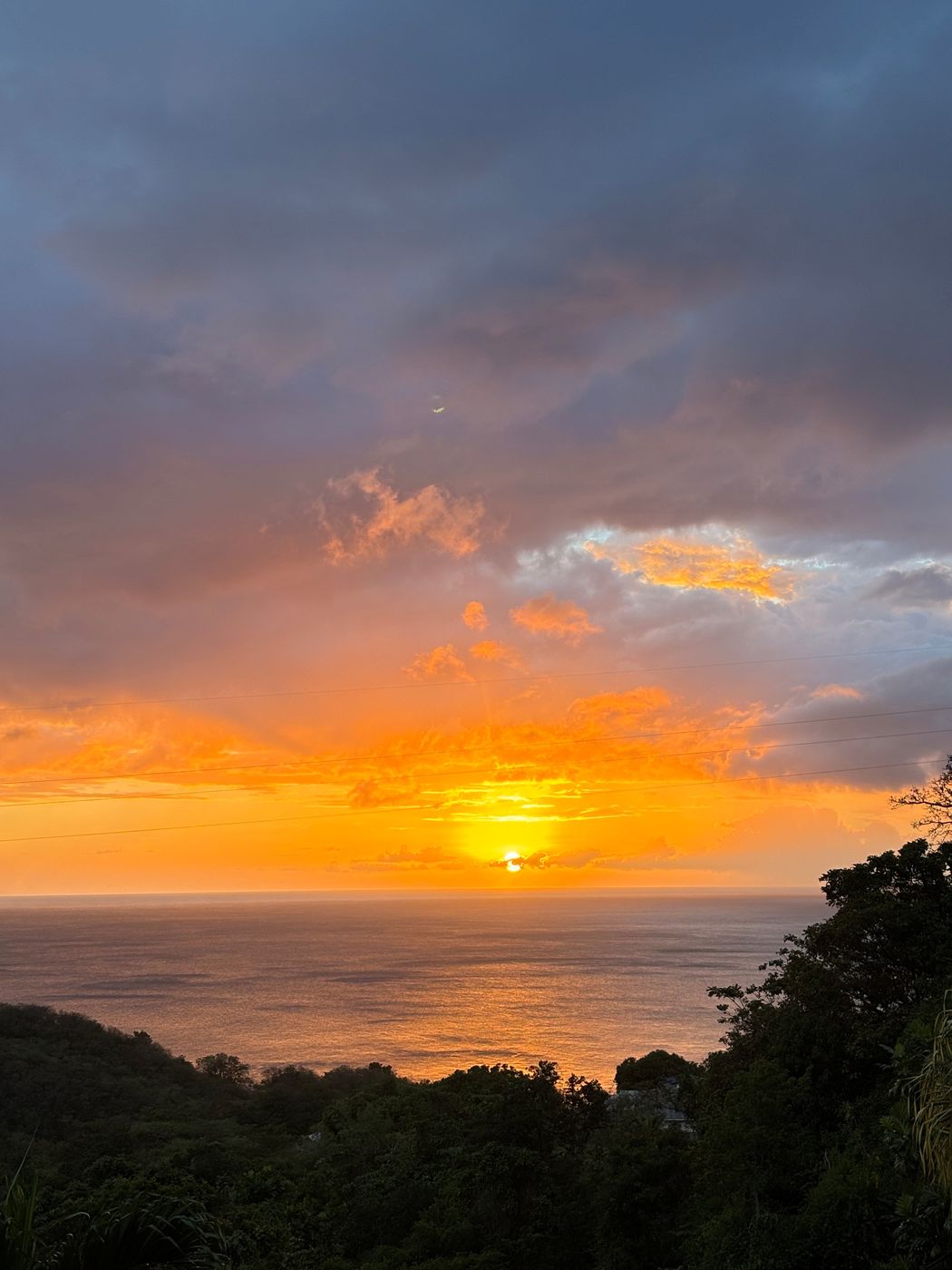 Le coucher de soleil de la demande en mariage en Guadeloupe